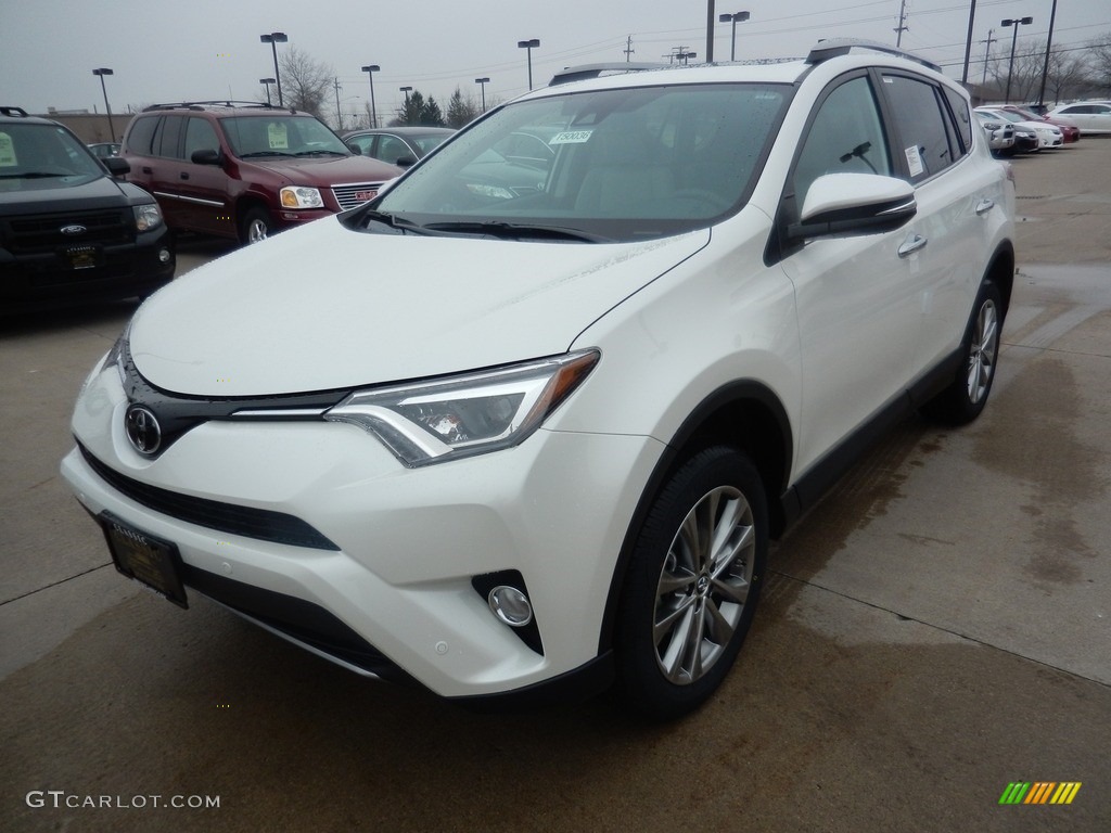 2017 RAV4 Limited AWD - Blizzard Pearl White / Ash photo #1