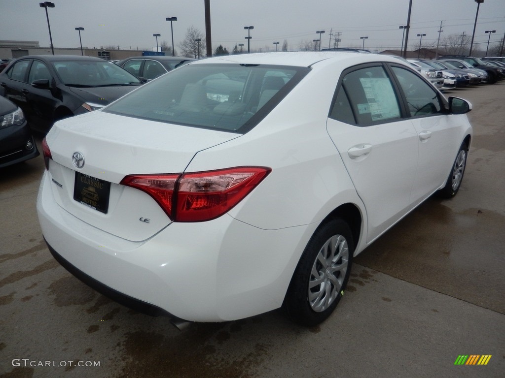 2017 Corolla LE - Super White / Ash Gray photo #2