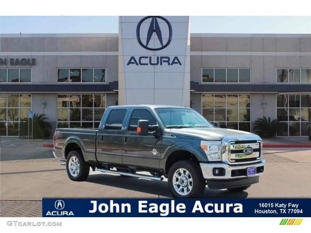 2016 F250 Super Duty Lariat Crew Cab 4x4 - Magnetic Metallic / Black photo #1