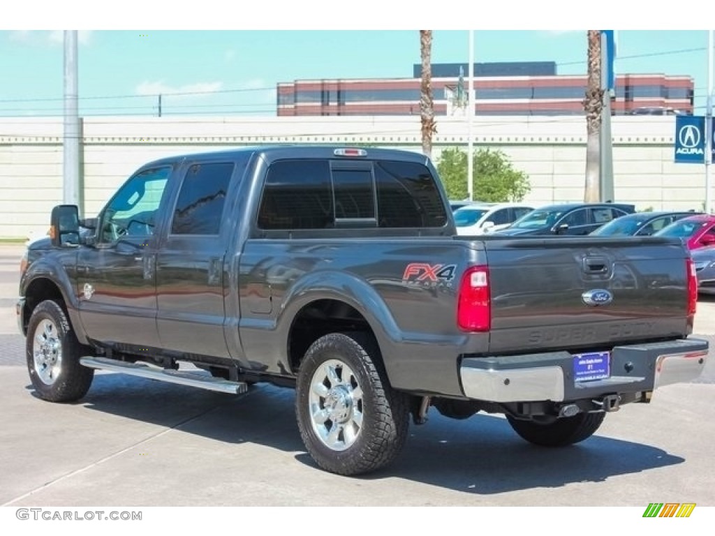 2016 F250 Super Duty Lariat Crew Cab 4x4 - Magnetic Metallic / Black photo #5