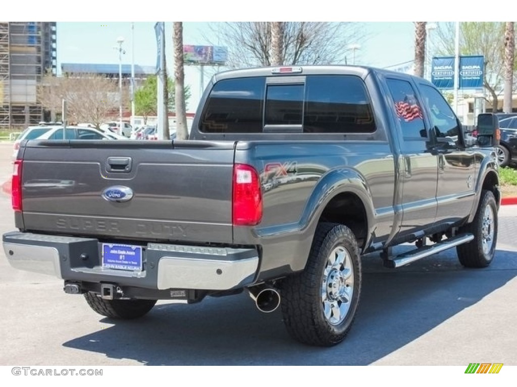 2016 F250 Super Duty Lariat Crew Cab 4x4 - Magnetic Metallic / Black photo #7