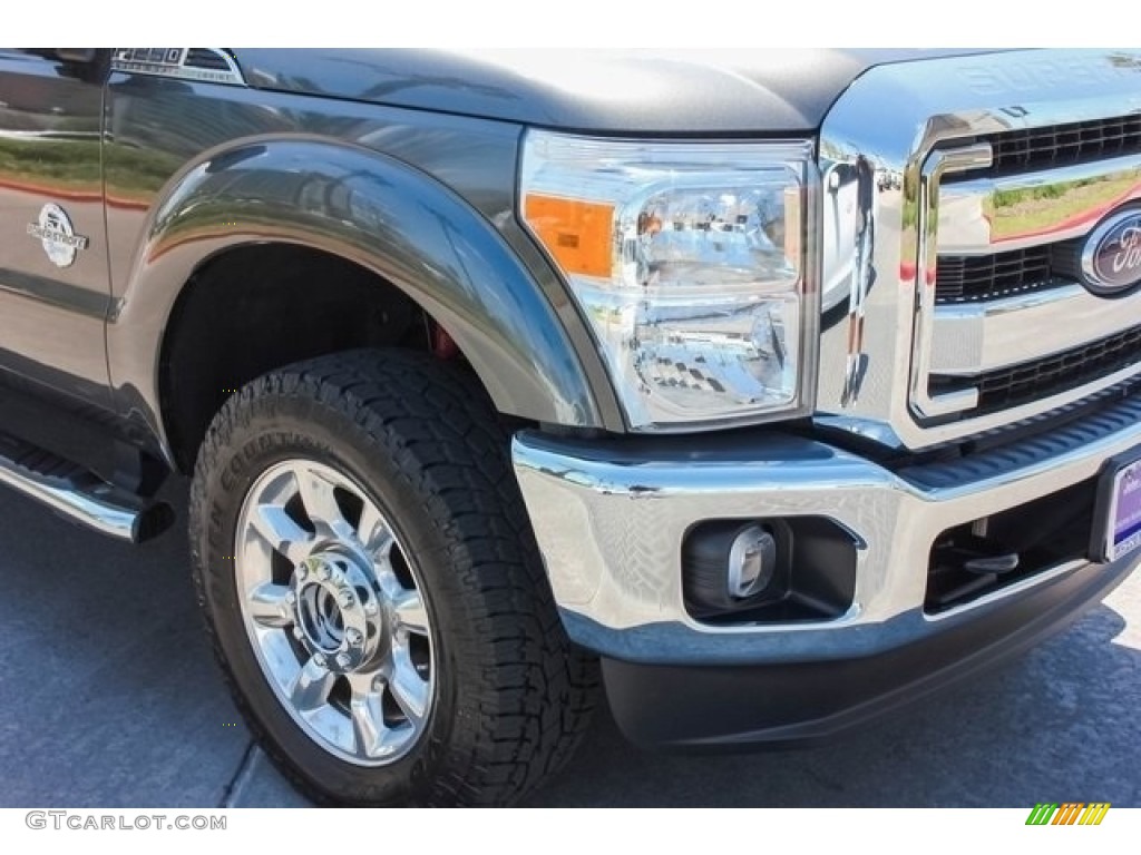 2016 F250 Super Duty Lariat Crew Cab 4x4 - Magnetic Metallic / Black photo #10