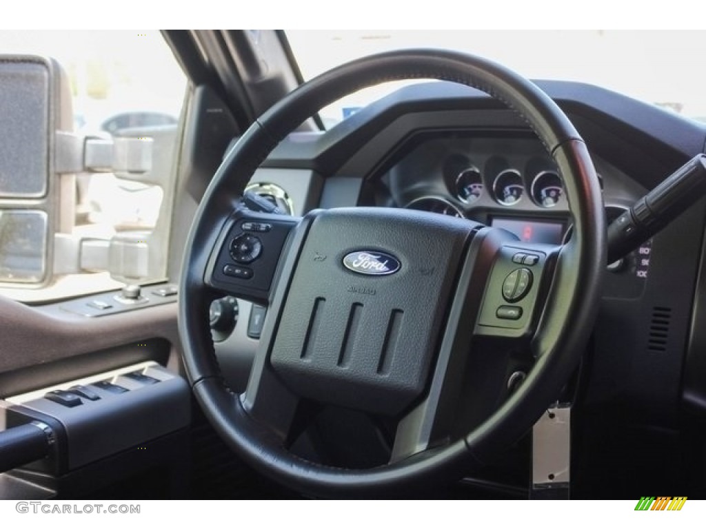 2016 F250 Super Duty Lariat Crew Cab 4x4 - Magnetic Metallic / Black photo #31