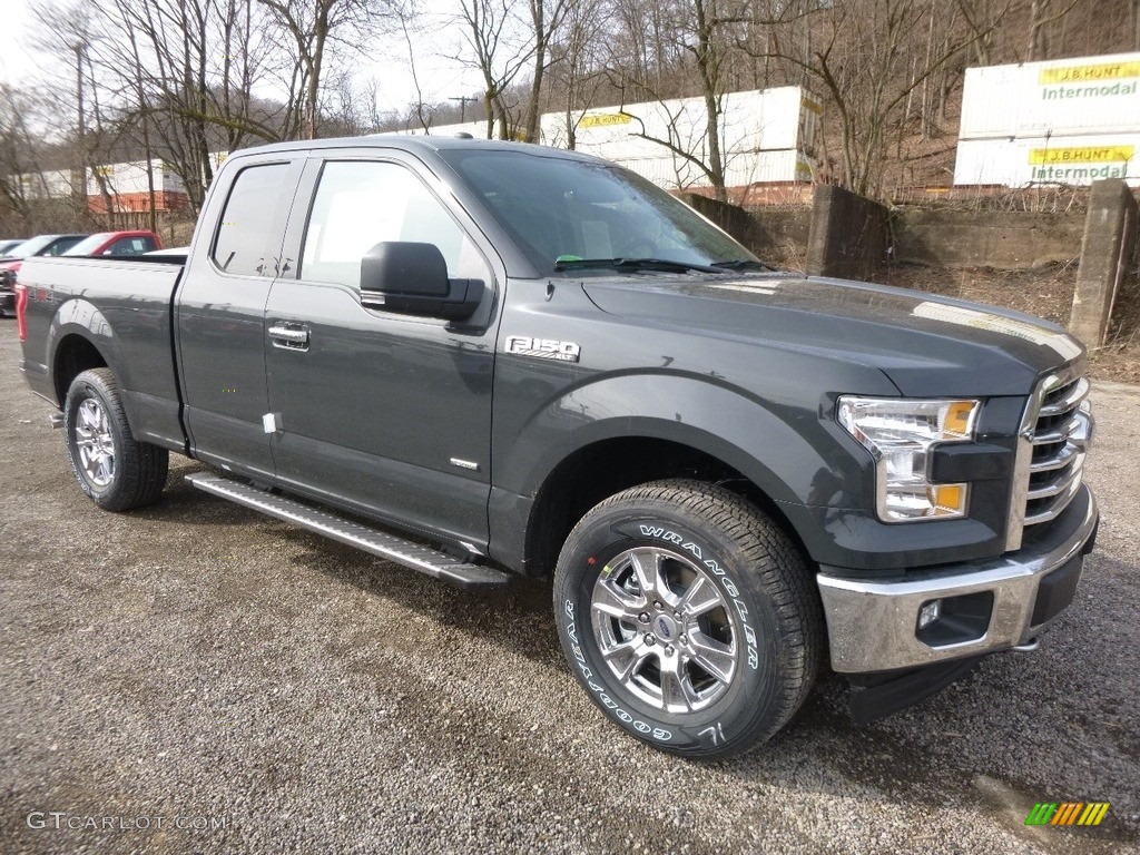 2017 F150 XLT SuperCab 4x4 - Lithium Gray / Earth Gray photo #8