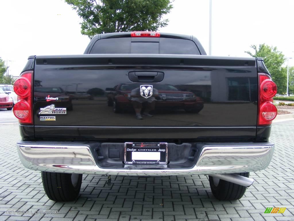 2008 Ram 1500 Big Horn Edition Quad Cab - Brilliant Black Crystal Pearl / Medium Slate Gray photo #4