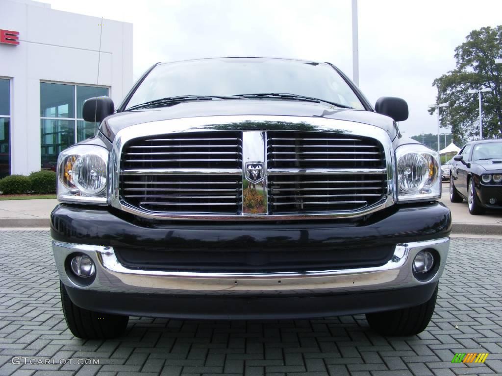 2008 Ram 1500 Big Horn Edition Quad Cab - Brilliant Black Crystal Pearl / Medium Slate Gray photo #8