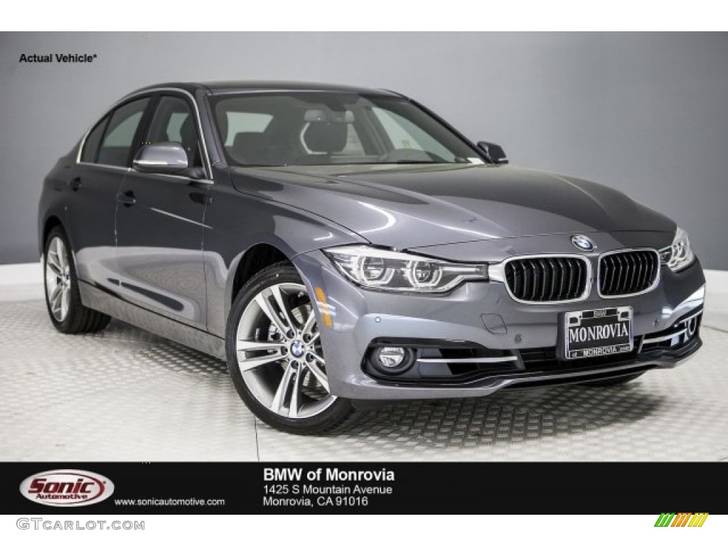 2017 3 Series 330i Sedan - Mineral Grey Metallic / Black photo #1