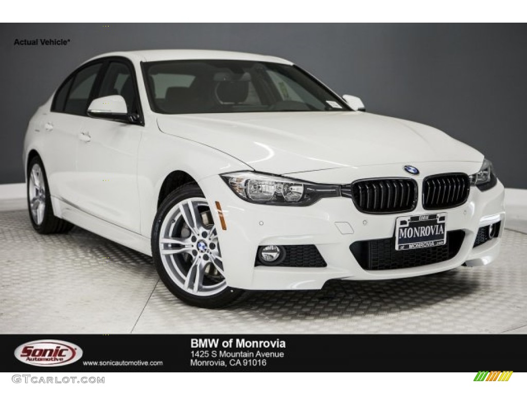 2017 3 Series 330i Sedan - Alpine White / Black photo #1