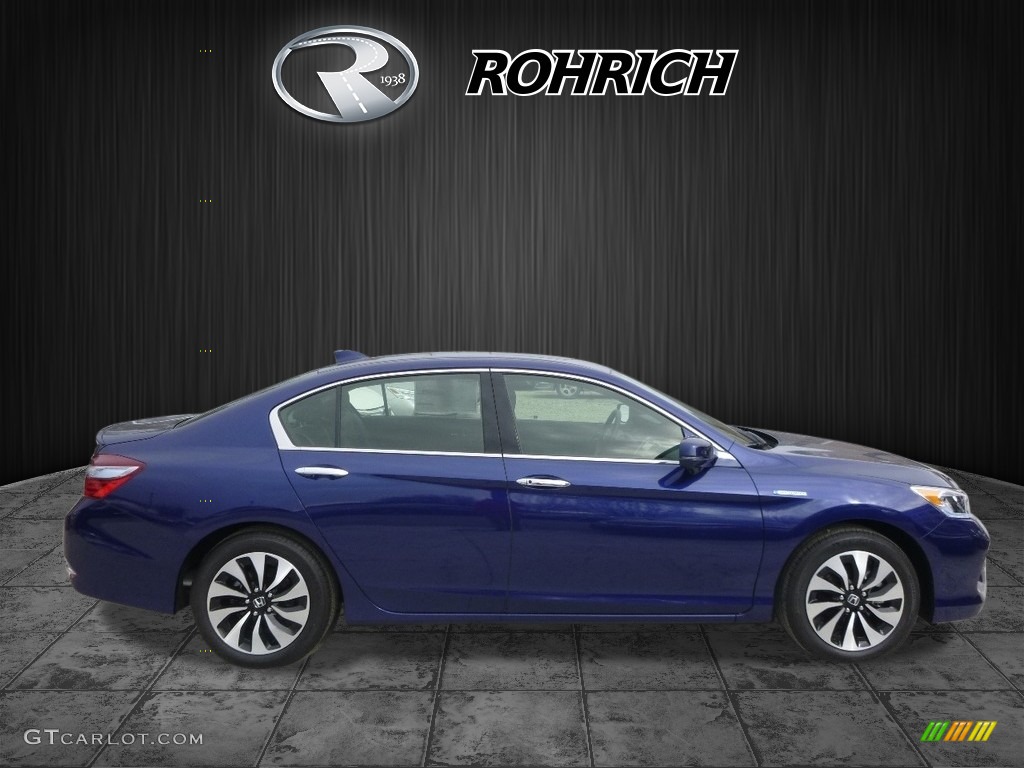 2017 Accord Hybrid EX-L Sedan - Vortex Blue Pearl / Black photo #2