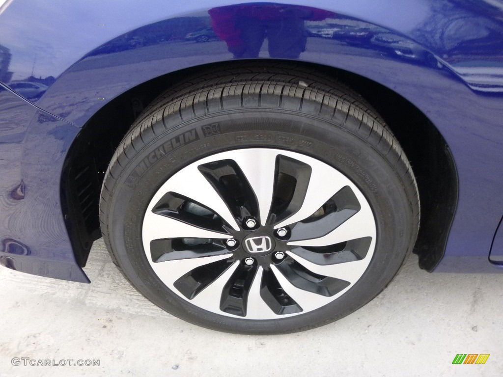 2017 Accord Hybrid EX-L Sedan - Vortex Blue Pearl / Black photo #5