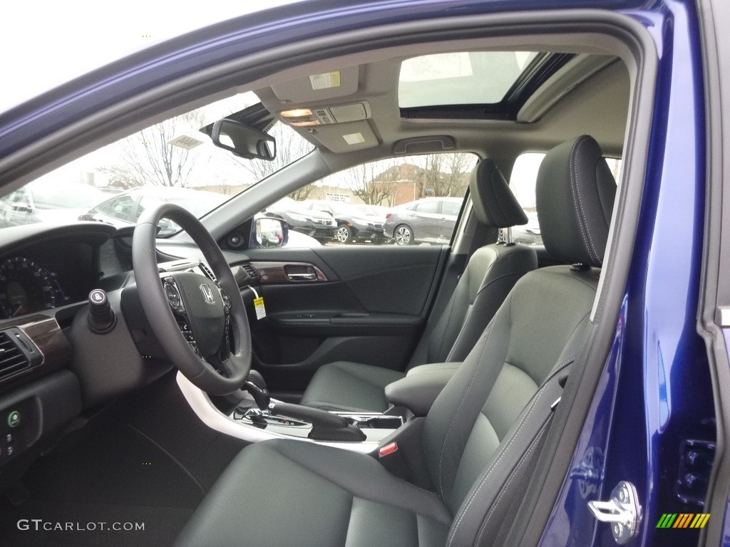 2017 Accord Hybrid EX-L Sedan - Vortex Blue Pearl / Black photo #6