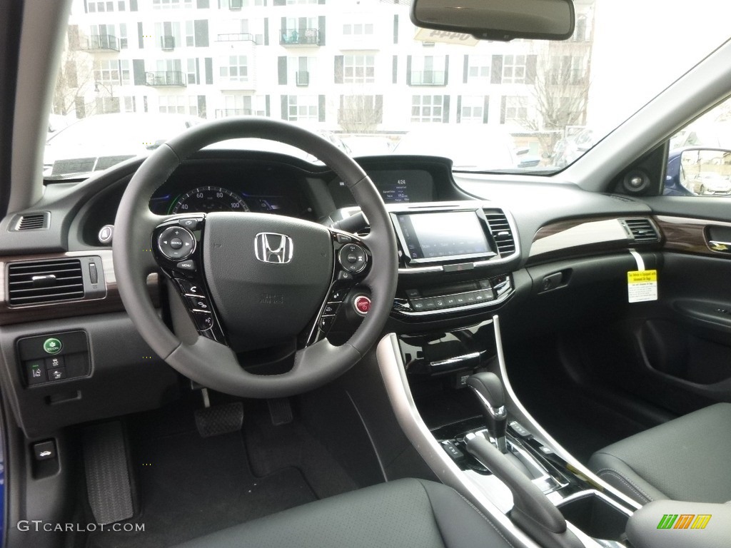 2017 Accord Hybrid EX-L Sedan - Vortex Blue Pearl / Black photo #8