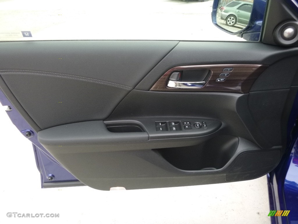 2017 Accord Hybrid EX-L Sedan - Vortex Blue Pearl / Black photo #9