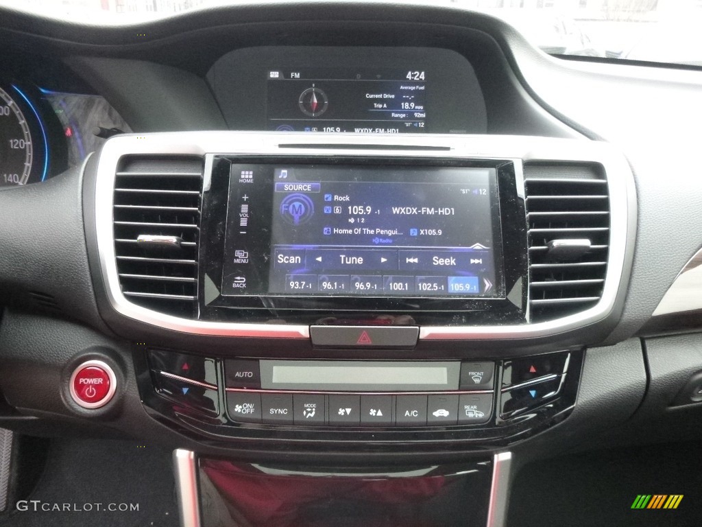 2017 Accord Hybrid EX-L Sedan - Vortex Blue Pearl / Black photo #13