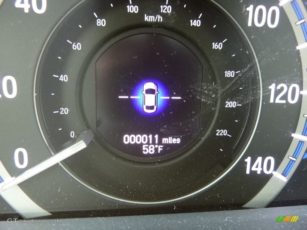 2017 Accord Hybrid EX-L Sedan - Vortex Blue Pearl / Black photo #15