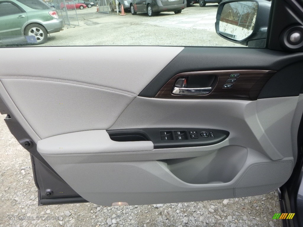 2017 Accord EX-L V6 Sedan - Modern Steel Metallic / Gray photo #9