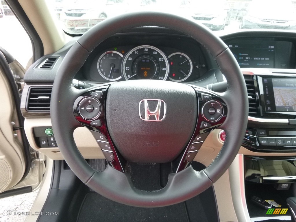 2017 Accord EX-L V6 Sedan - Champagne Frost Pearl / Ivory photo #11