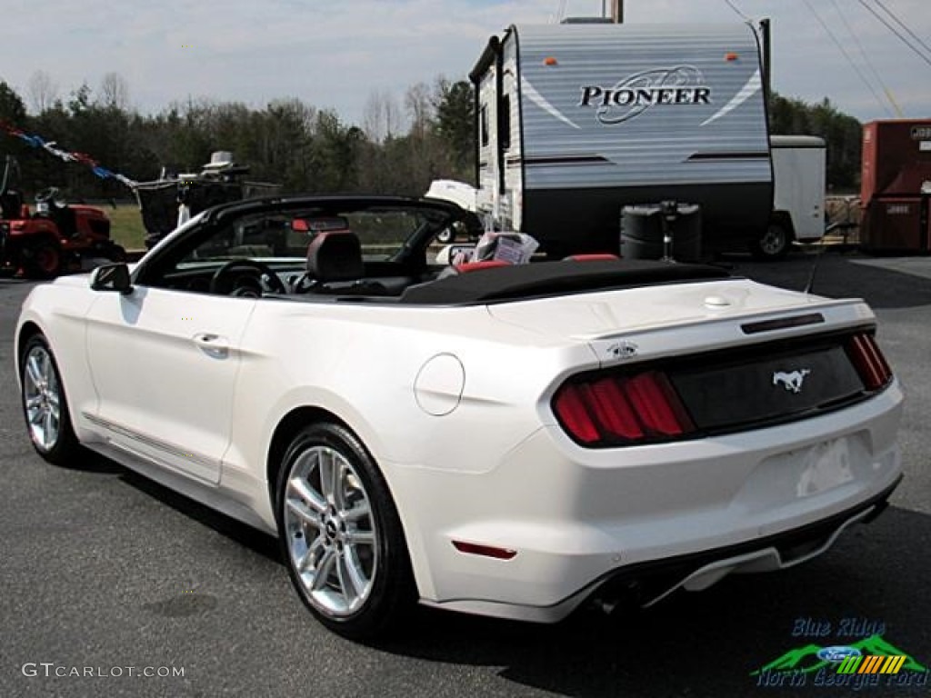 2017 Mustang EcoBoost Premium Convertible - White Platinum / Red Line photo #3