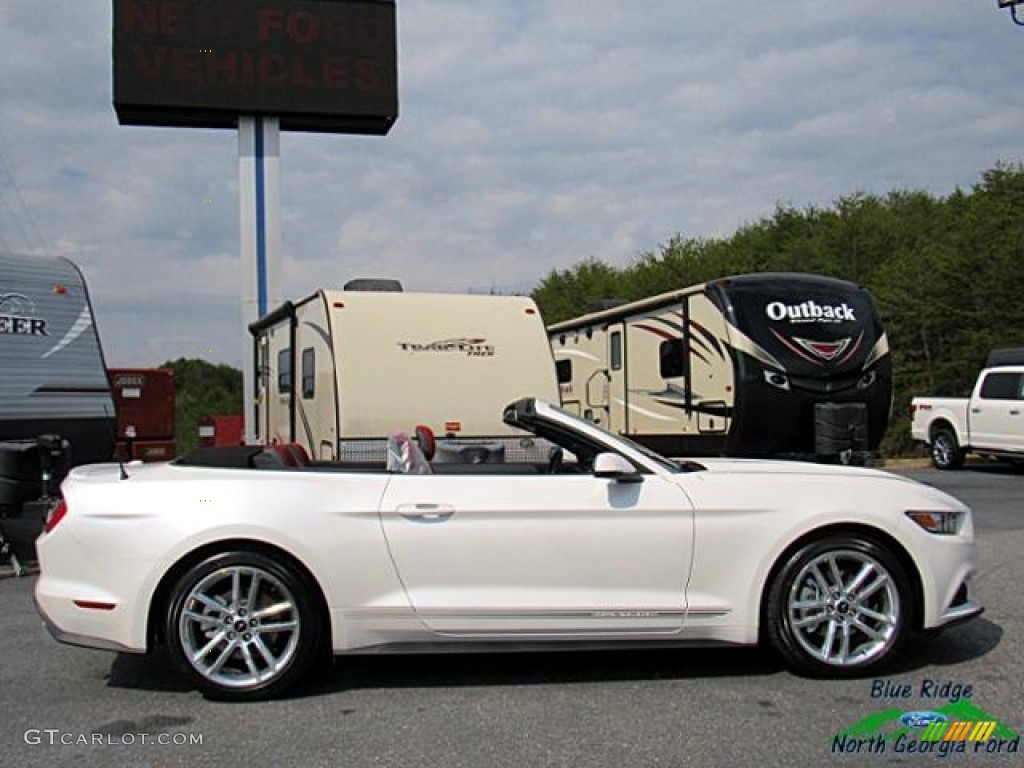 2017 Mustang EcoBoost Premium Convertible - White Platinum / Red Line photo #7