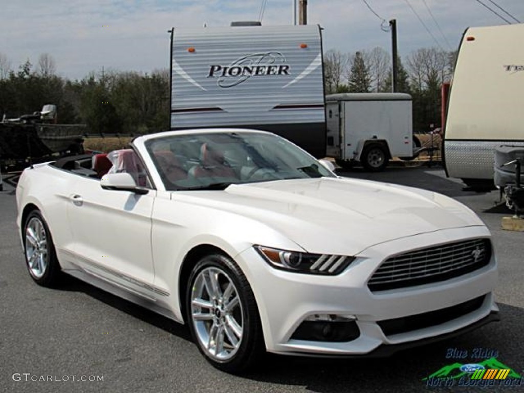 2017 Mustang EcoBoost Premium Convertible - White Platinum / Red Line photo #8