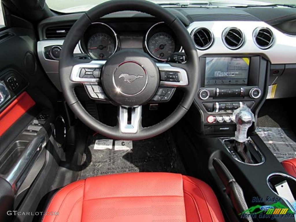 2017 Mustang EcoBoost Premium Convertible - White Platinum / Red Line photo #16