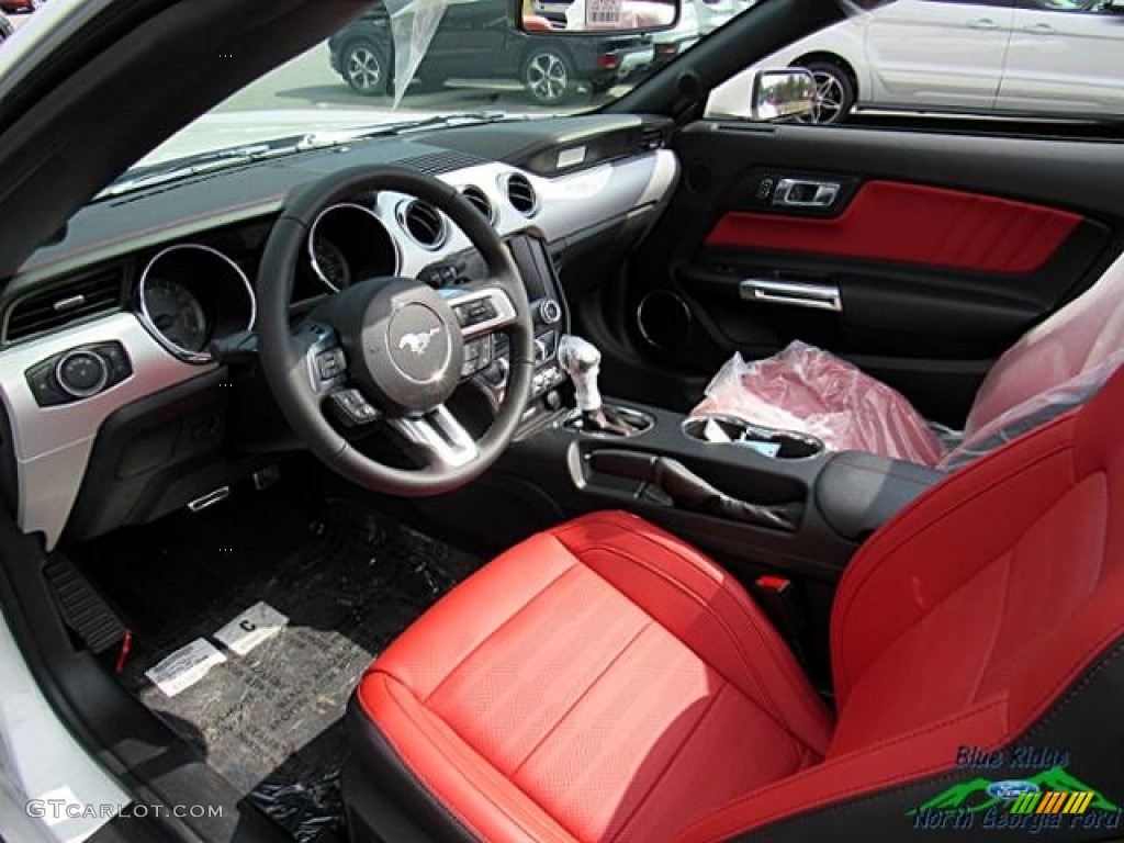 2017 Mustang EcoBoost Premium Convertible - White Platinum / Red Line photo #28