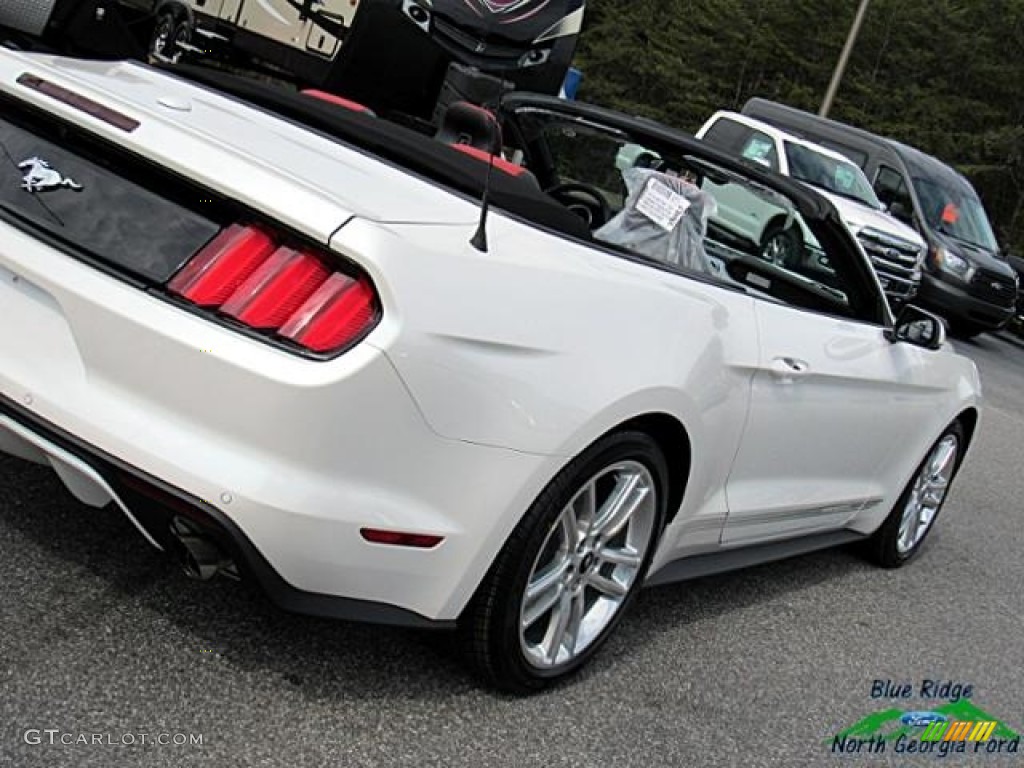 2017 Mustang EcoBoost Premium Convertible - White Platinum / Red Line photo #32