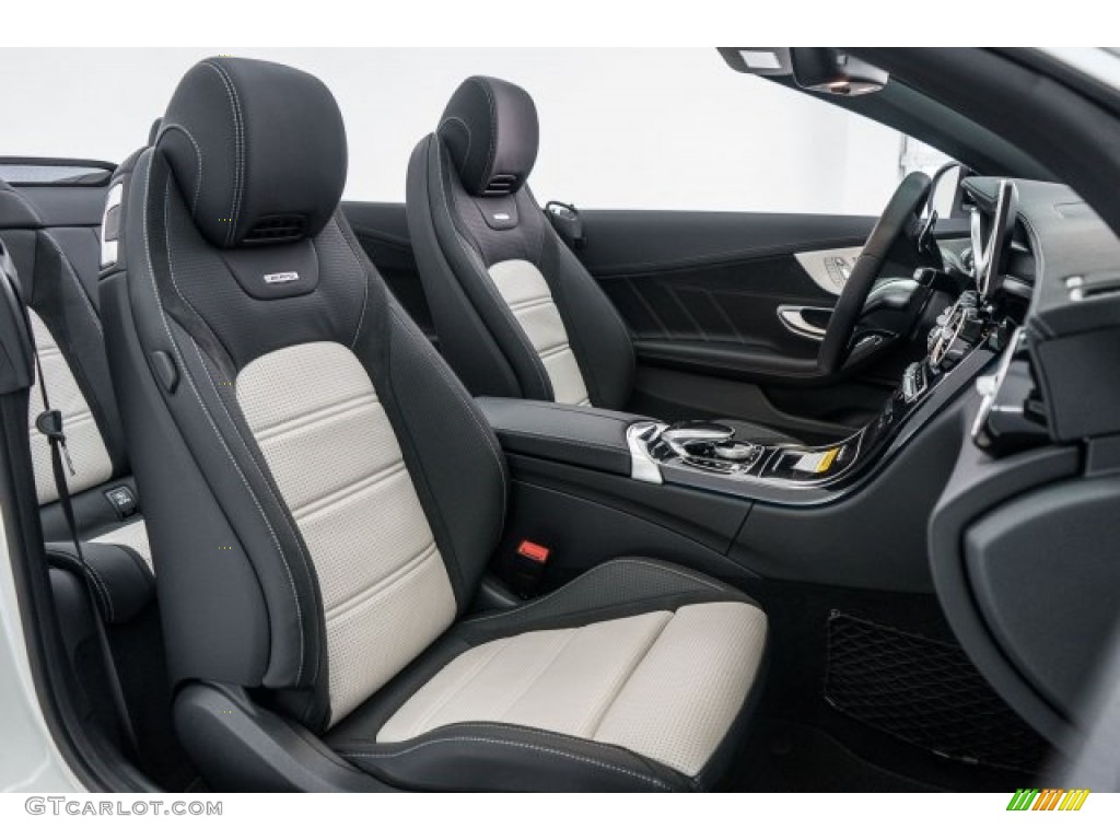 AMG Black/Platinum White Interior 2017 Mercedes-Benz C 63 AMG Cabriolet Photo #119385734