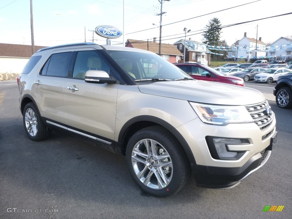 2017 Explorer Limited 4WD - White Gold / Ebony Black photo #3