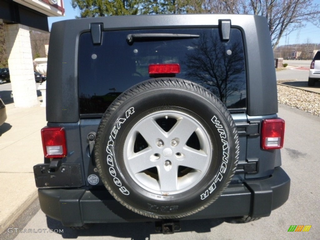 2008 Wrangler Unlimited X 4x4 - Steel Blue Metallic / Dark Khaki/Medium Khaki photo #7