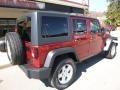 2012 Deep Cherry Red Crystal Pearl Jeep Wrangler Unlimited Sport 4x4  photo #2