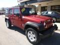 2012 Deep Cherry Red Crystal Pearl Jeep Wrangler Unlimited Sport 4x4  photo #3