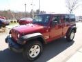 2012 Deep Cherry Red Crystal Pearl Jeep Wrangler Unlimited Sport 4x4  photo #5