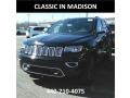 2017 Diamond Black Crystal Pearl Jeep Grand Cherokee Overland 4x4  photo #1