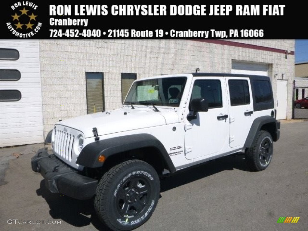 2017 Wrangler Sport 4x4 - Bright White / Black photo #1