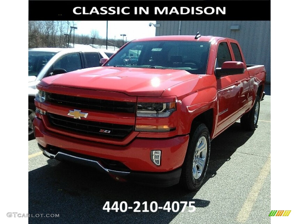 2017 Silverado 1500 LT Double Cab 4x4 - Red Hot / Jet Black photo #1