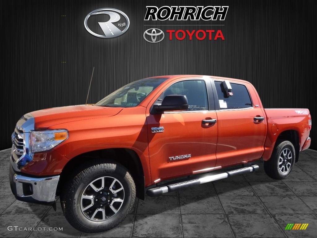 2017 Tundra SR5 CrewMax 4x4 - Inferno Orange / Black photo #4