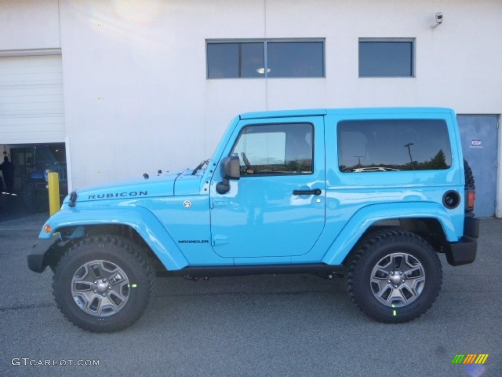 2017 Wrangler Rubicon 4x4 - Chief Blue / Black photo #3