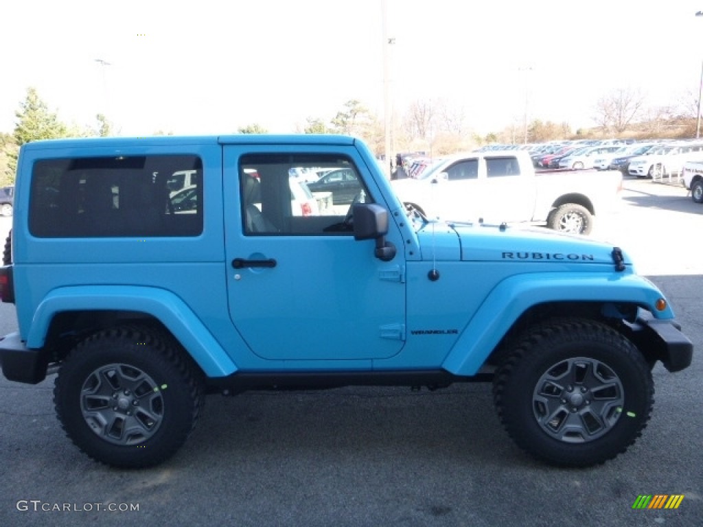 2017 Wrangler Rubicon 4x4 - Chief Blue / Black photo #7