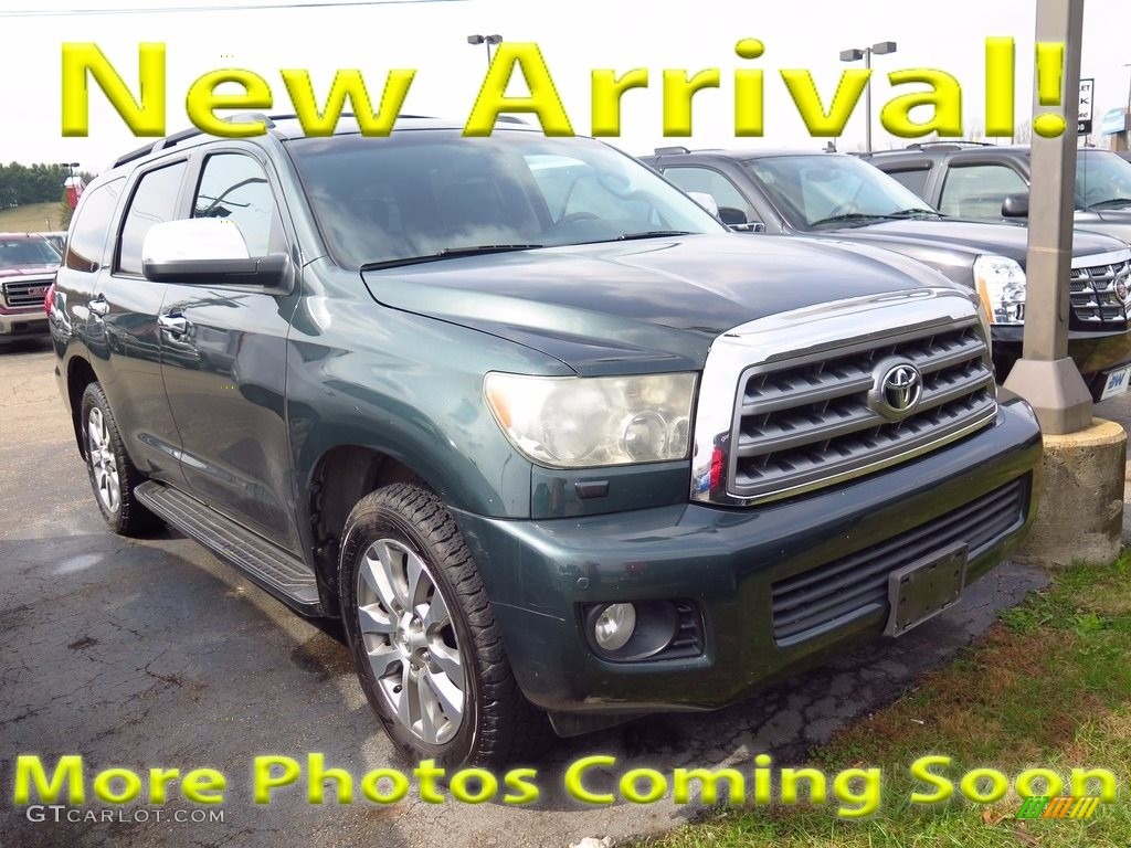 2008 Sequoia Limited 4WD - Timberland Green Mica / Graphite photo #1