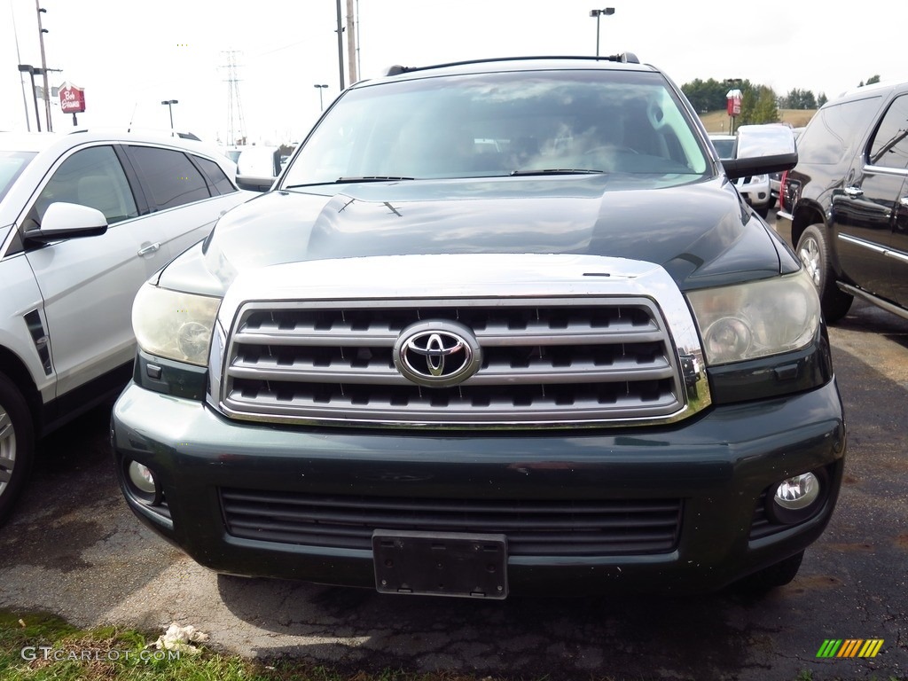 2008 Sequoia Limited 4WD - Timberland Green Mica / Graphite photo #2