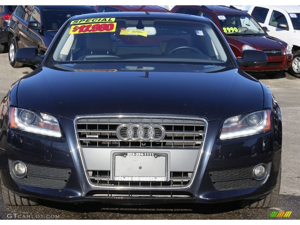 2012 A5 2.0T quattro Coupe - Moonlight Blue Metallic / Light Gray photo #2