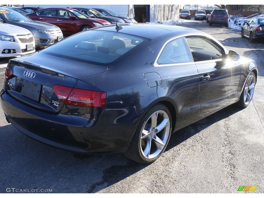 2012 A5 2.0T quattro Coupe - Moonlight Blue Metallic / Light Gray photo #10