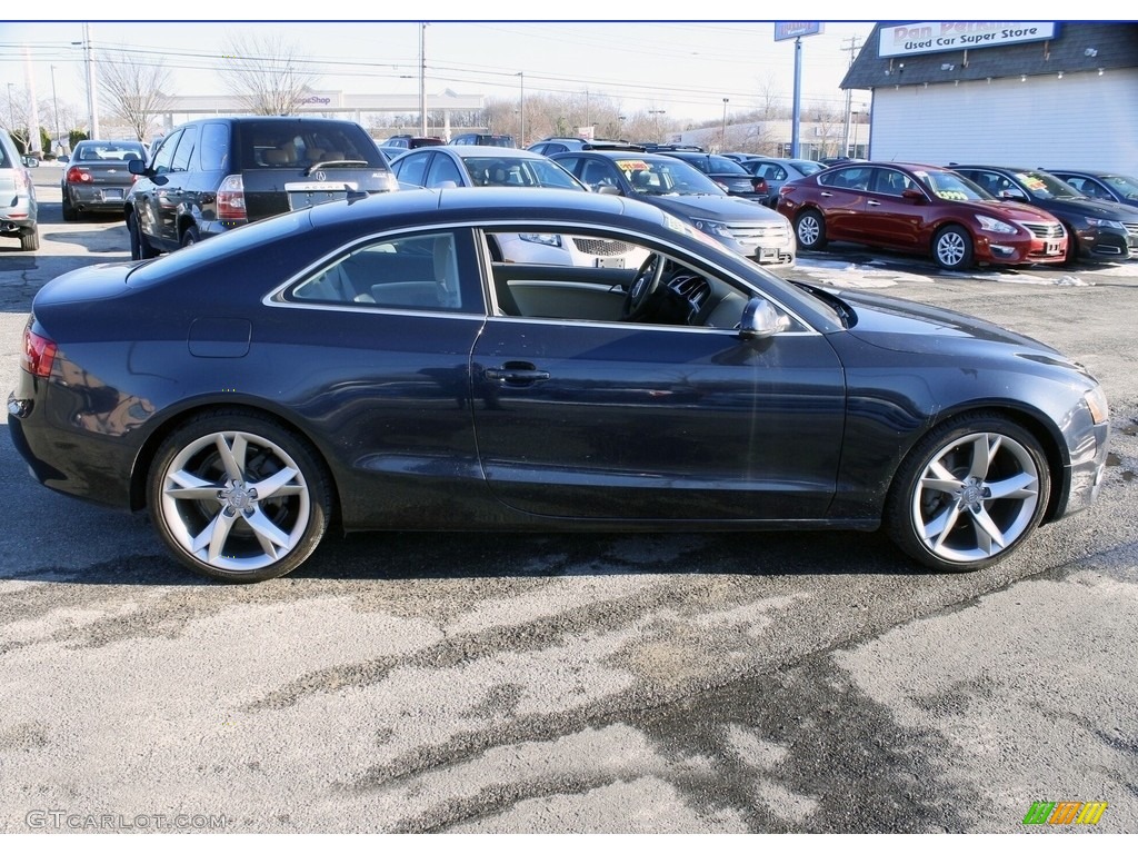 2012 A5 2.0T quattro Coupe - Moonlight Blue Metallic / Light Gray photo #11