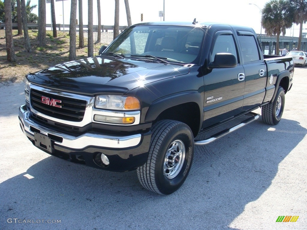 2006 Sierra 2500HD SLT Crew Cab 4x4 - Onyx Black / Neutral photo #3