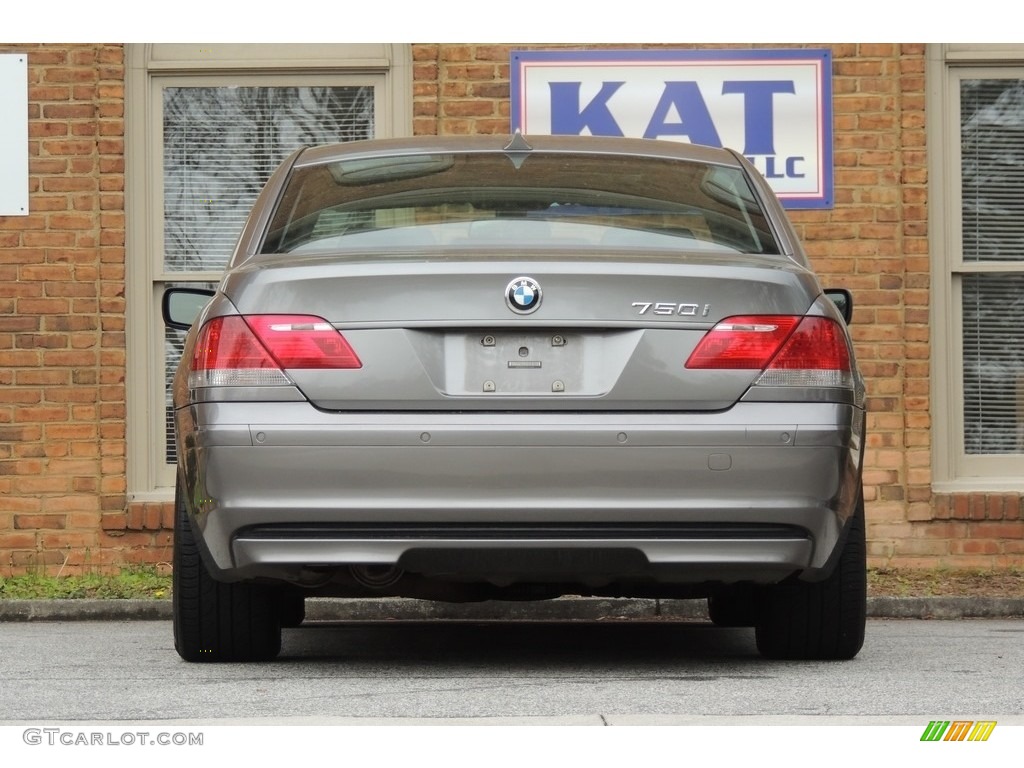 2006 7 Series 750i Sedan - Sterling Grey Metallic / Black/Black photo #7