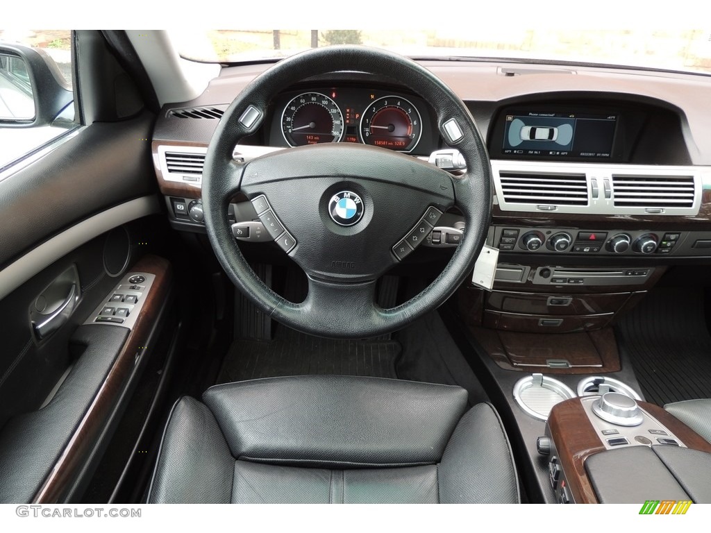 2006 7 Series 750i Sedan - Sterling Grey Metallic / Black/Black photo #16