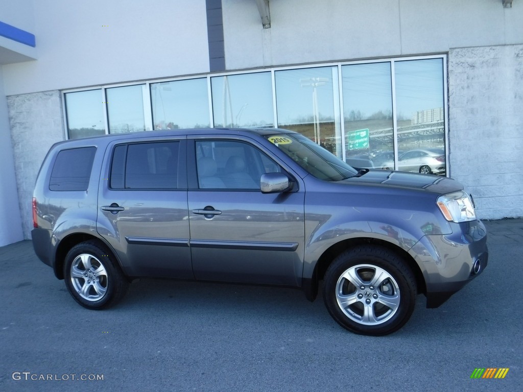 2015 Pilot EX-L 4WD - Modern Steel Metallic / Gray photo #2