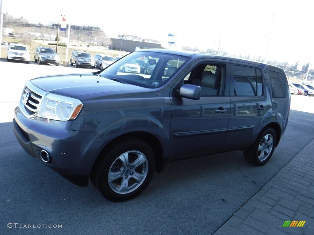 2015 Pilot EX-L 4WD - Modern Steel Metallic / Gray photo #6