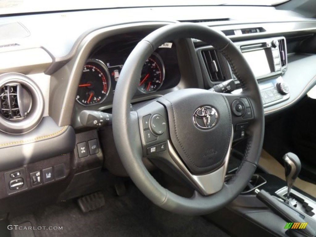 2017 Toyota RAV4 SE AWD Black Steering Wheel Photo #119412761